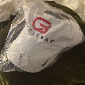 CYCLEBAR White Logo Nike Swoosh Baseball Cap